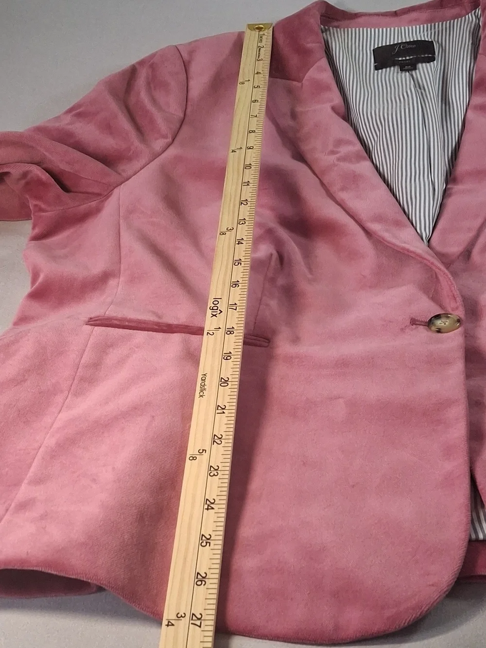 J.Crew Parke Blazer in Cotton Velvet Pink 